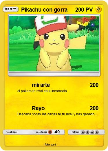 Pokemon Pikachu con gorra