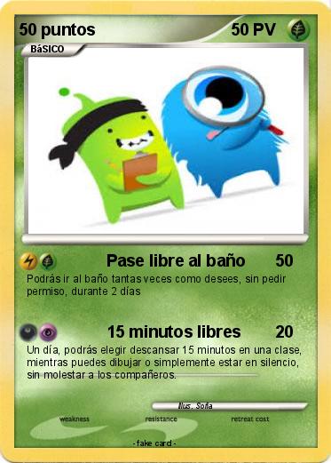 Pokemon 50 puntos