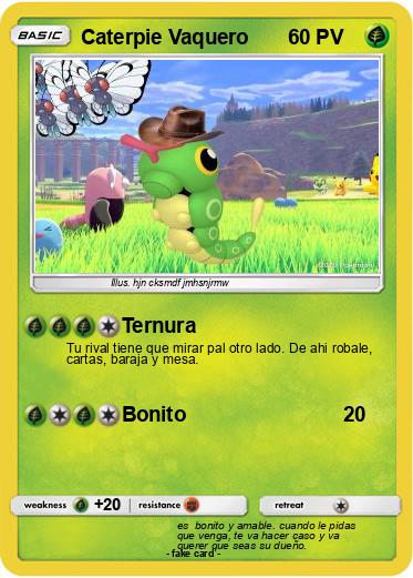 Pokemon Caterpie Vaquero