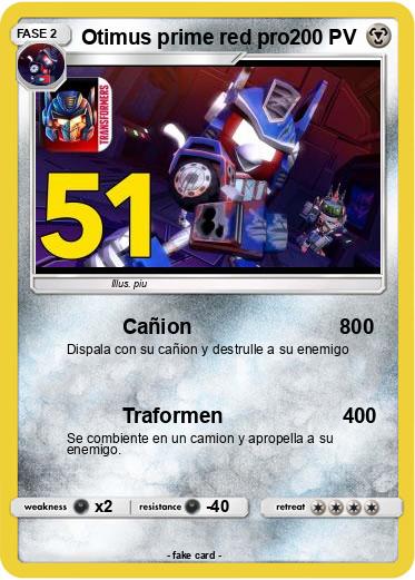 Pokemon Otimus prime red pro