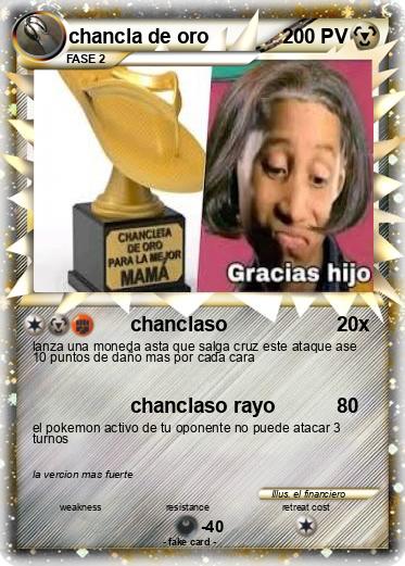 Pokemon chancla de oro