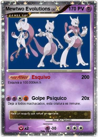 Pokemon Mewtwo Evolutions