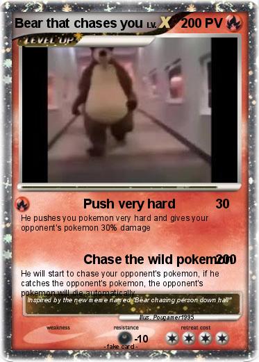 Pokemon Bear that chases you
