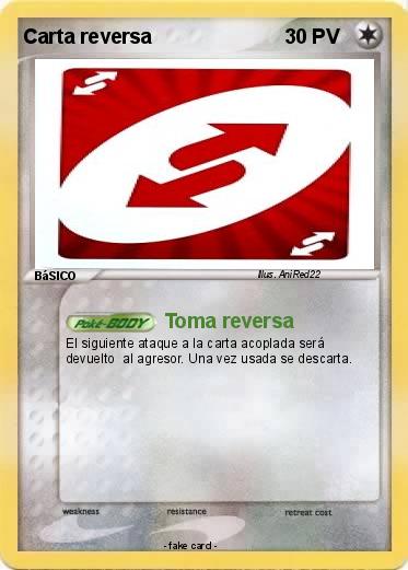 Pokemon Carta reversa