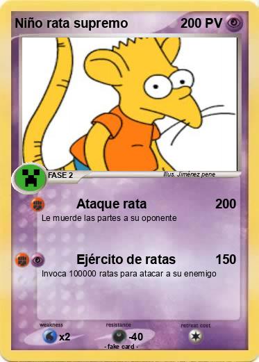 Pokemon Niño rata supremo