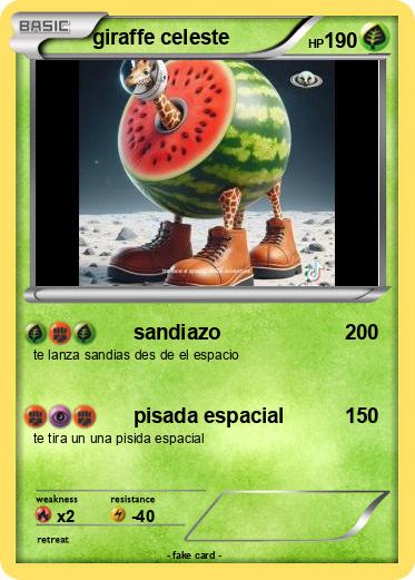 Pokemon giraffe celeste