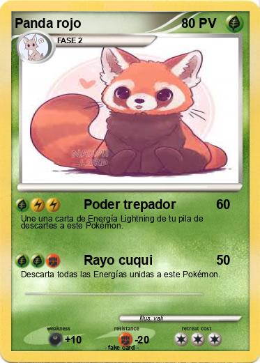 Pokemon Panda rojo
