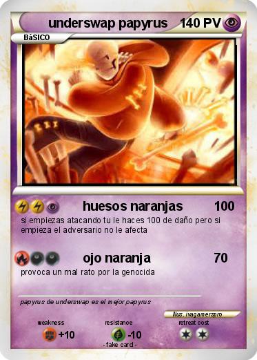 Pokemon underswap papyrus