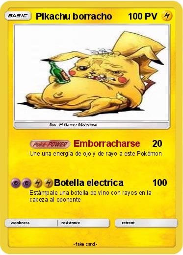 Pokemon Pikachu borracho