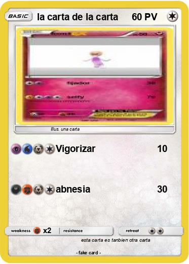 Pokemon la carta de la carta