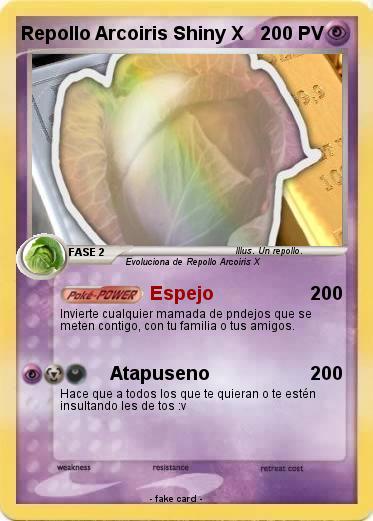 Pokemon Repollo Arcoiris Shiny X