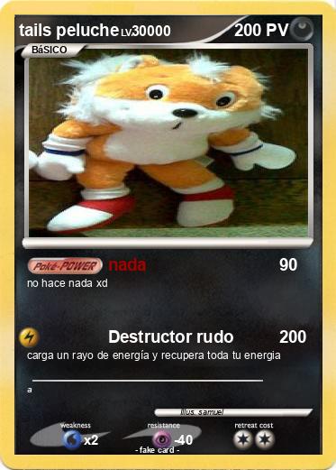 Pokemon tails peluche