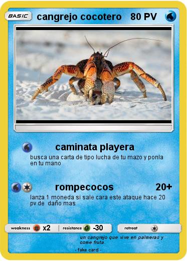 Pokemon cangrejo cocotero