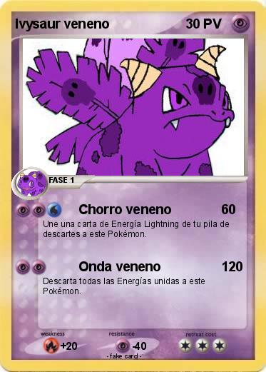 Pokemon Ivysaur veneno