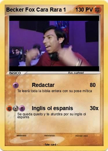 Pokemon Becker Fox Cara Rara 1