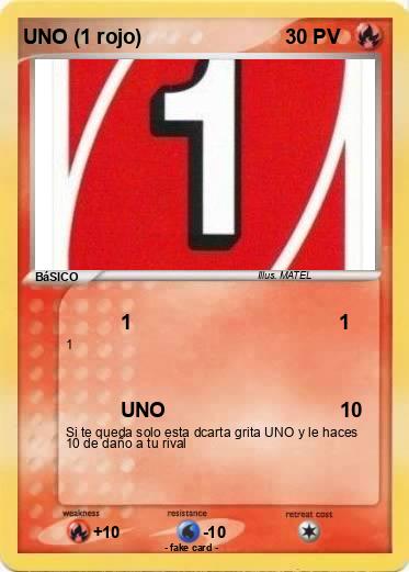 Pokemon UNO (1 rojo)