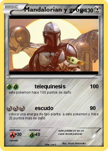 Pokemon Mandalorian y grogu