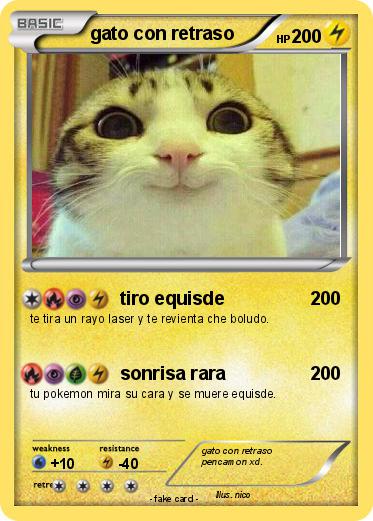 Pokemon gato con retraso