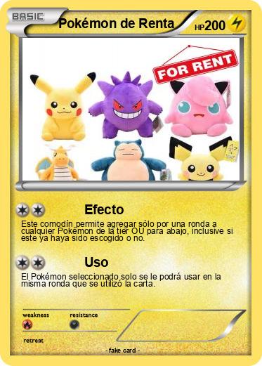 Pokemon Pokémon de Renta