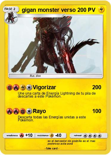 Pokemon gigan monster verso