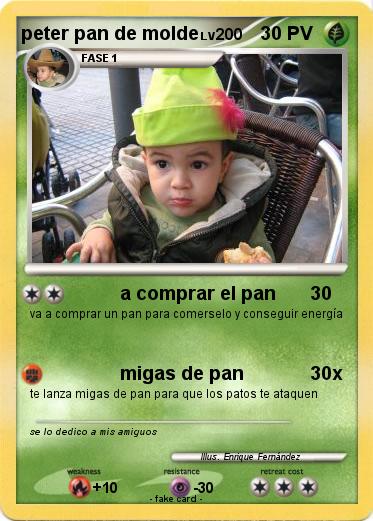 Pokemon peter pan de molde