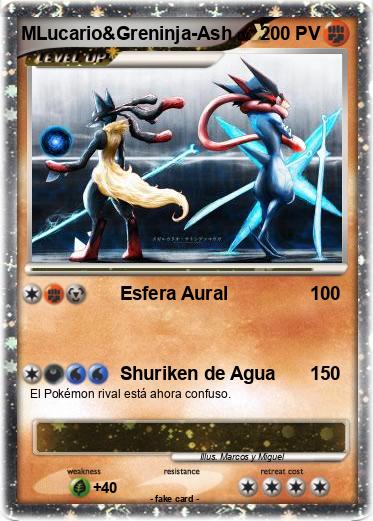 Pokemon MLucario&Greninja-Ash
