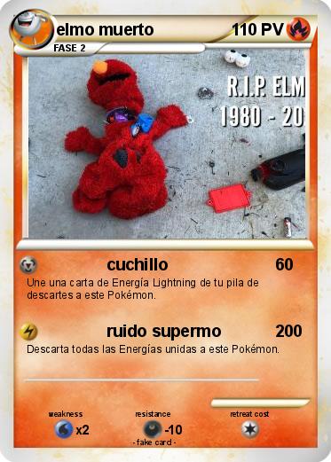 Pokemon elmo muerto