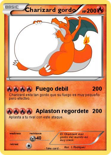 Pokemon Charizard gordo