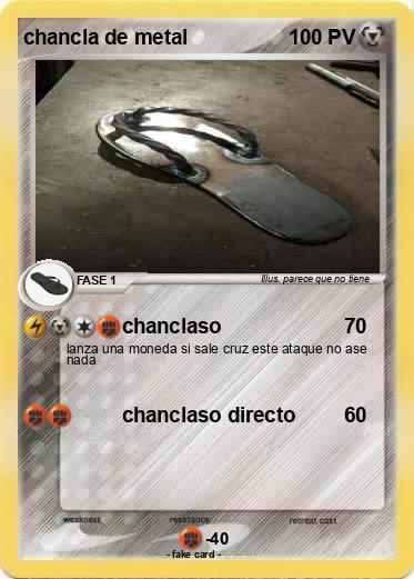 Pokemon chancla de metal