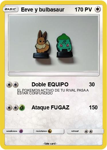 Pokemon Eeve y bulbasaur