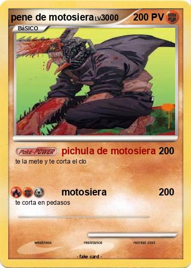 Pokemon pene de motosiera
