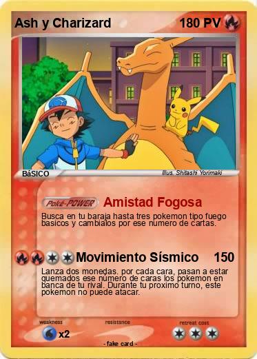Pokemon Ash y Charizard
