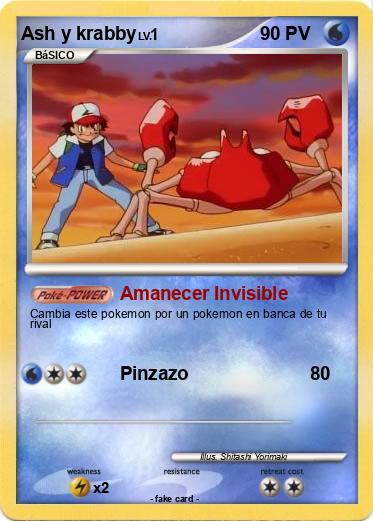 Pokemon Ash y krabby