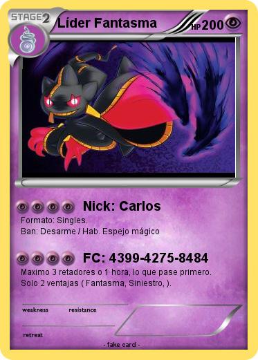 Pokemon Líder Fantasma