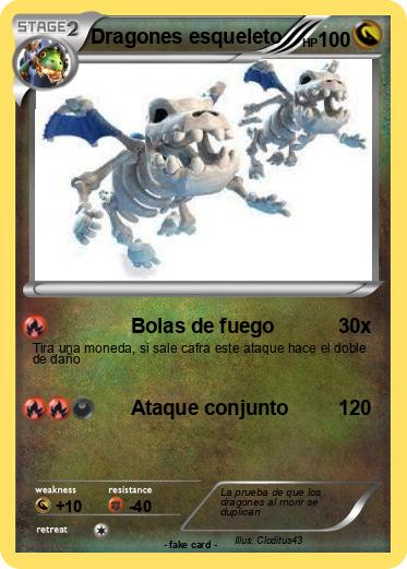 Pokemon Dragones esqueleto