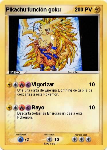 Pokemon Pikachu función goku