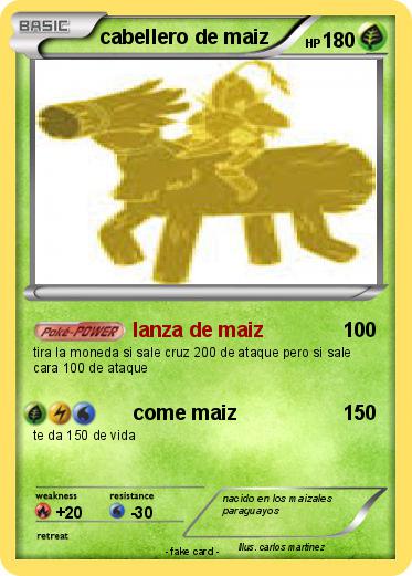 Pokemon cabellero de maiz