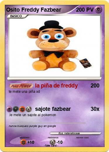 Pokemon Osito Freddy Fazbear