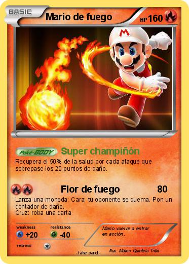 Pokemon Mario de fuego