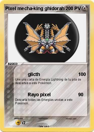 Pokemon Pixel mecha-king ghidorah