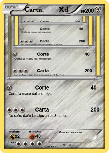Pokemon Carta.        Xd