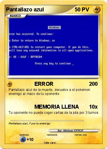 Pokemon Pantallazo azul
