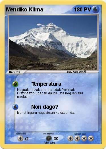 Pokemon Mendiko Klima
