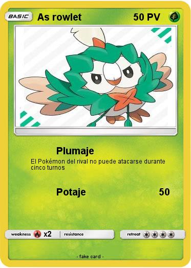 Pokemon As rowlet