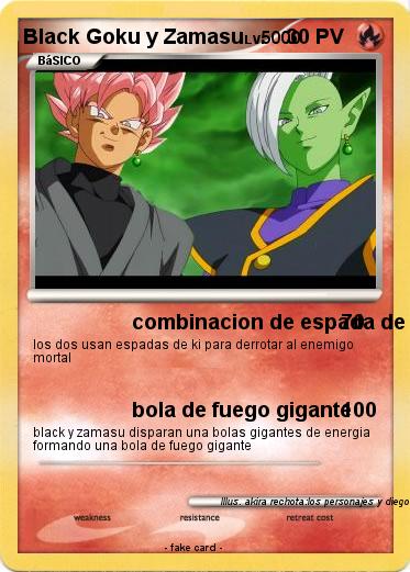 Pokemon Black Goku y Zamasu