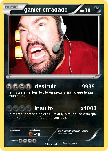 Pokemon gamer enfadado