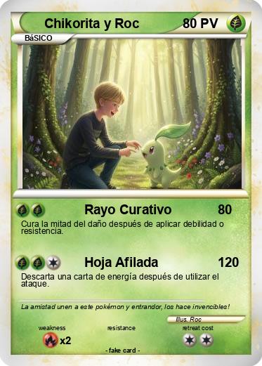 Pokemon Chikorita y Roc