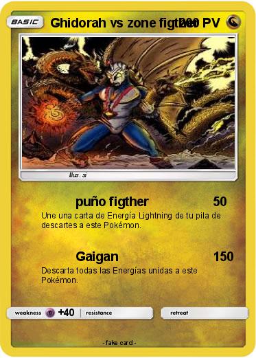Pokemon Ghidorah vs zone figther