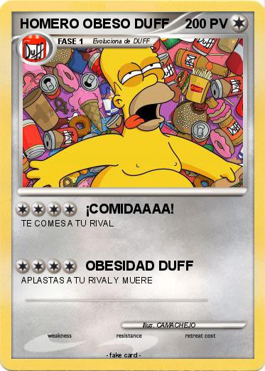 Pokemon HOMERO OBESO DUFF