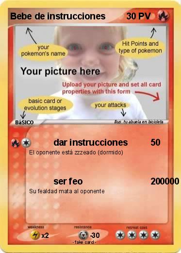 Pokemon Bebe de instrucciones
